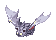 animated sprite of a small fuzzy grey bat monster